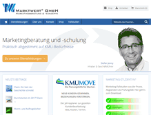 Tablet Screenshot of marktwert.ch